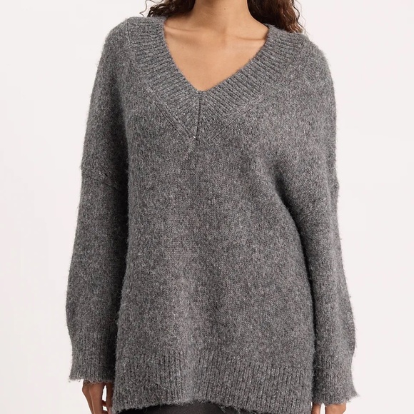 Gryy oversized Express sweater in Slate Heather Gray 2915 NWT - Picture 3 of 12